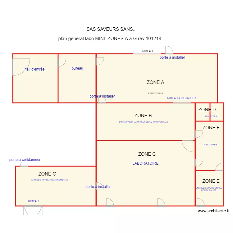 plan general labo MIN Zones A à G rév 101218 . Plan de plan general labo MIN Zones A à G rév 101218 . Plan de