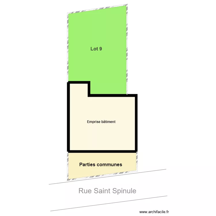 BATELOT terrasse. Plan de 