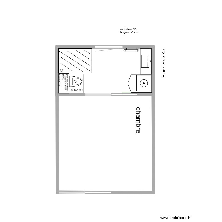 SALLE D EAU 2. Plan de 1 pièce et 5 m2