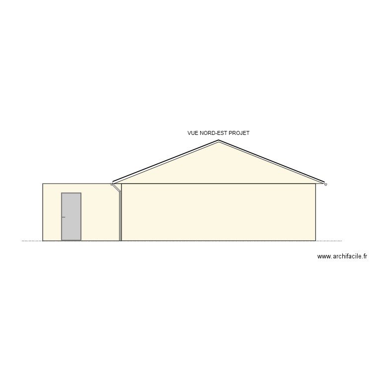 Façade nord-est / Projet. Plan de 0 pièce et 0 m2