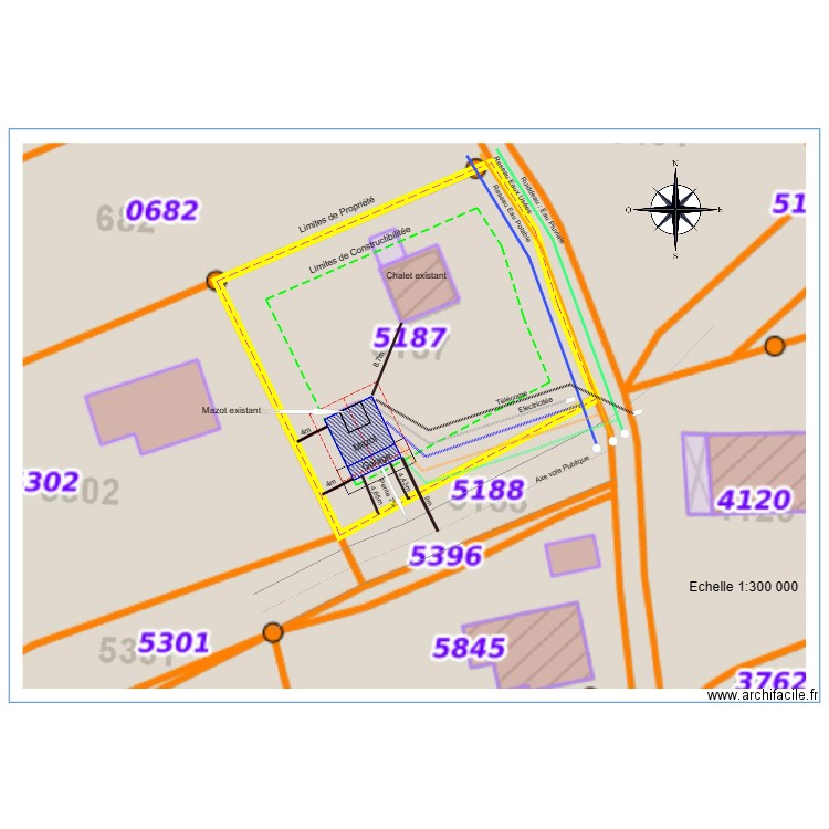 Plan de Masse 24.3 Chalet Heidsieck. Plan de 0 pièce et 0 m2