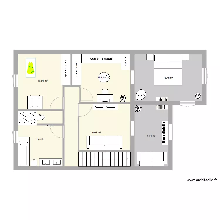 Projet extension Etage . Plan de 