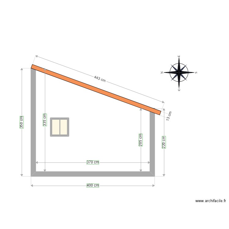 cabane de jardin.3 Julien 2022. Plan de 2 pièces et 0 m2