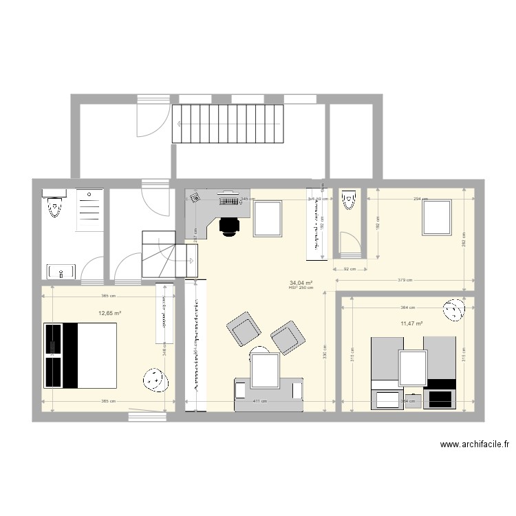 ÉTAGE . Plan de 0 pièce et 0 m2