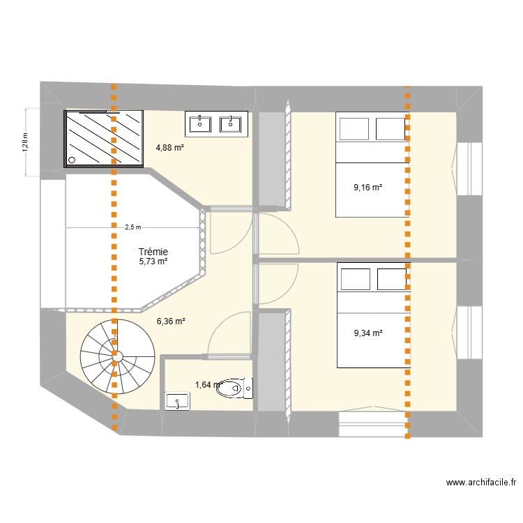 GUERINIERE FINAL. Plan de 14 pièces et 190 m2