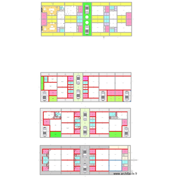 Jacqueville 2PC & Studio Mix. Plan de 181 pièces et 2012 m2