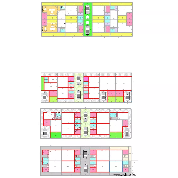 Jacqueville 2PC & Studio Mix. Plan de 