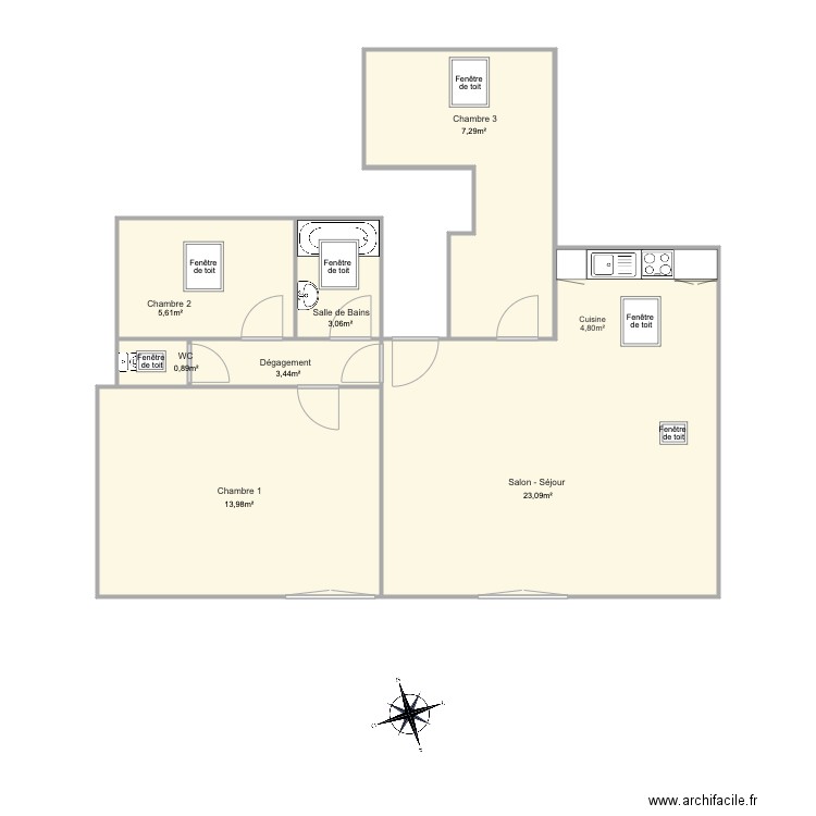 it1_3. Plan de 7 pièces et 96 m2