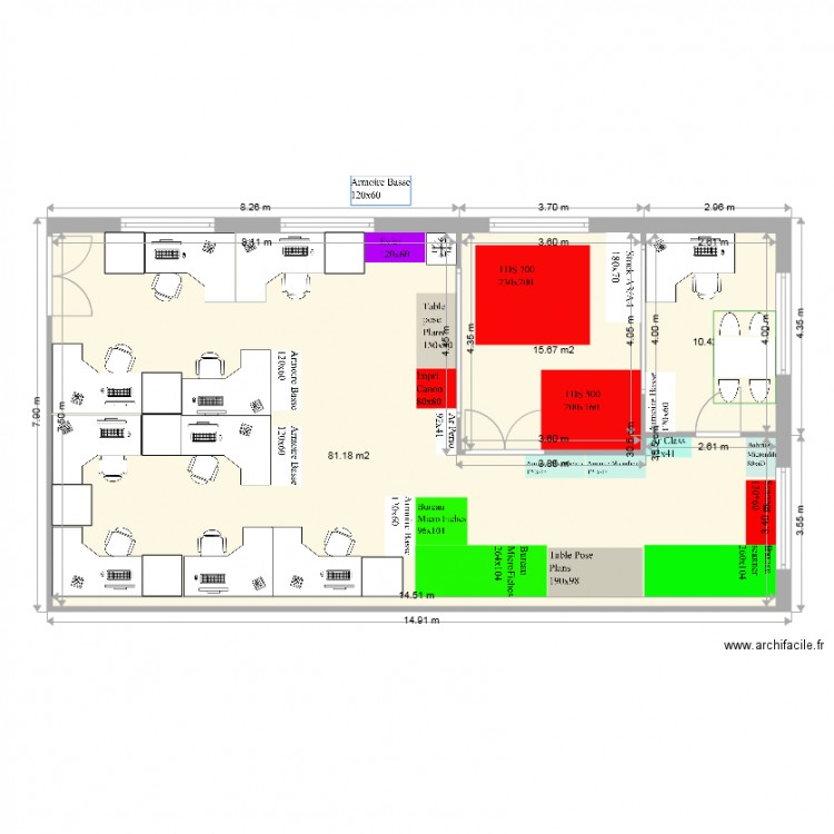 Bureau Reprographie V12. Plan de 0 pièce et 0 m2