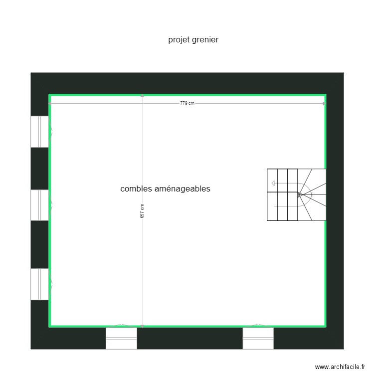Letellier projet grenier. Plan de 0 pièce et 0 m2