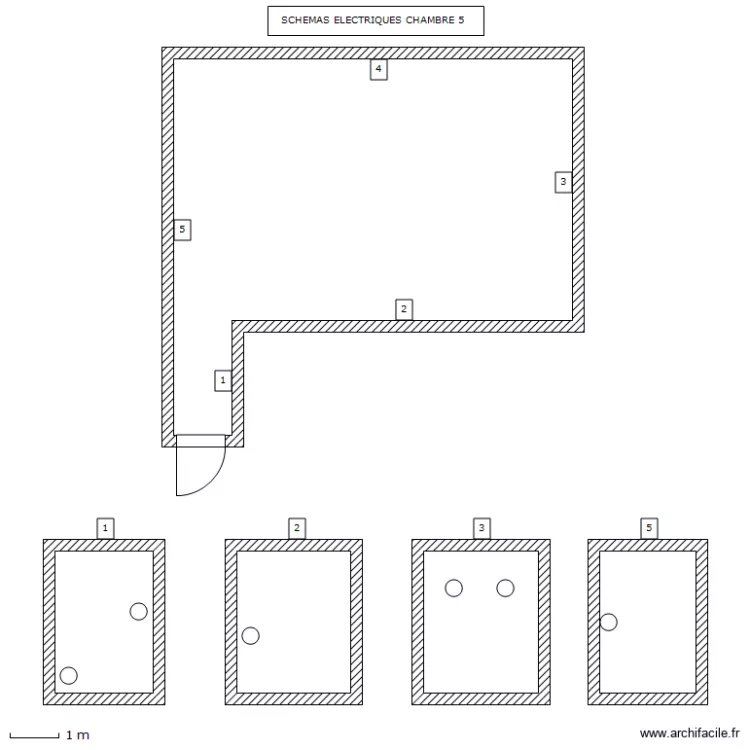SCHEMAS ELECTRIQUES CHAMBRE 5. Plan de 