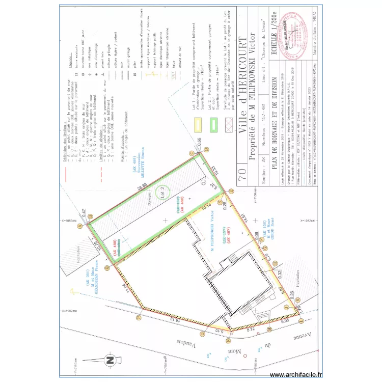 Filipkowski Hericourt. Plan de Filipkowski Hericourt. Plan de