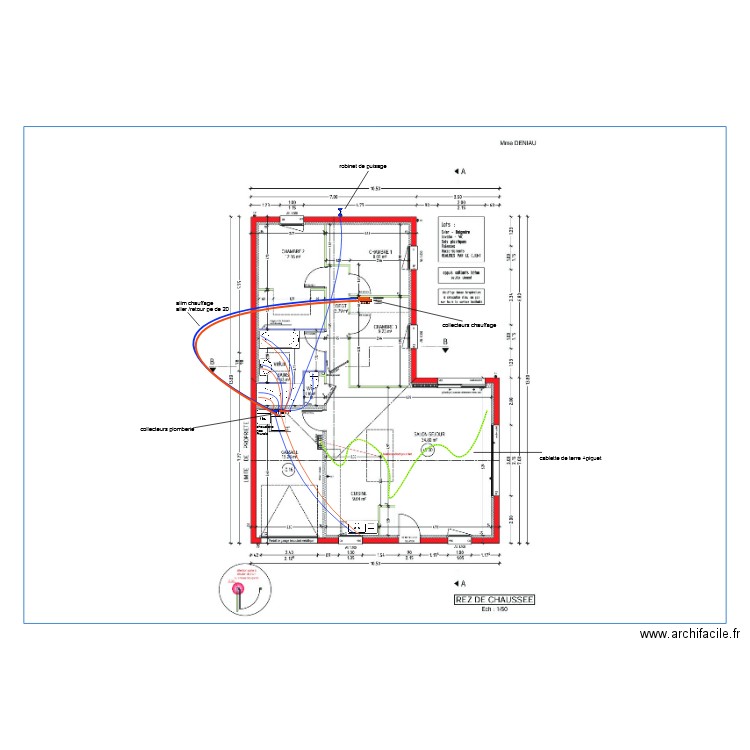 plan coulage deniau. Plan de 0 pièce et 0 m2