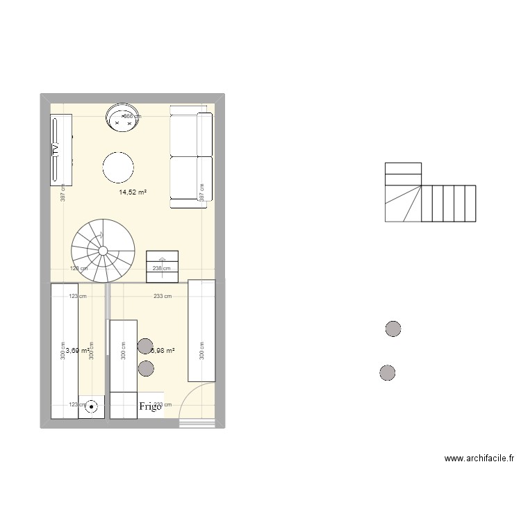 atelier appt n°2 - version 6. Plan de 5 pièces et 36 m2