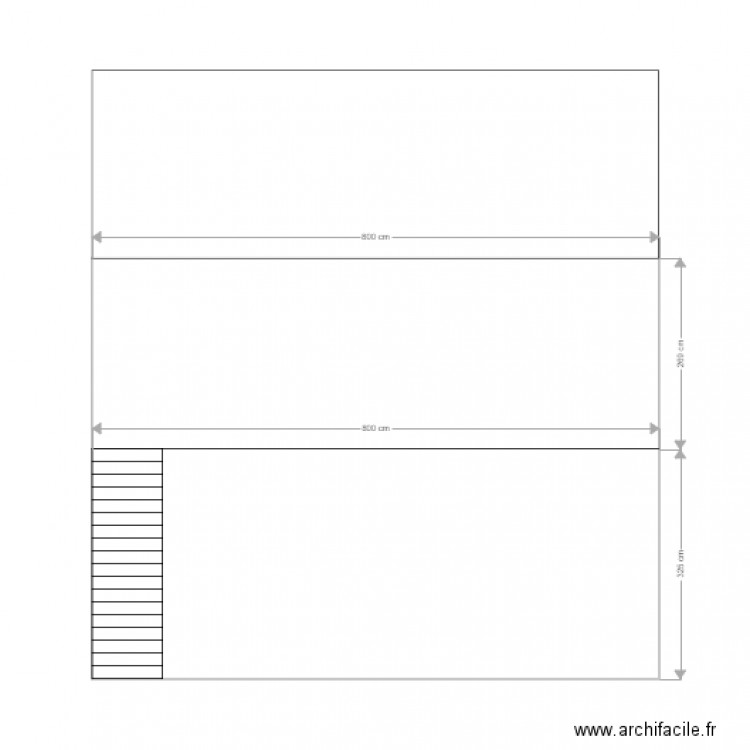 Plan facade  cour. Plan de 0 pièce et 0 m2