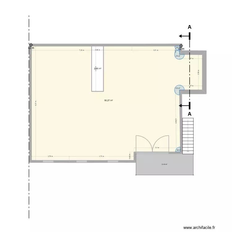 RDC maison Vallon EXT. Plan de 10 Pièces et 187 m² RDC maison Vallon EXT. Plan de 10 Pièces et 187 m²