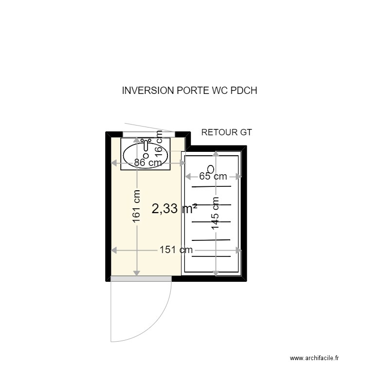 MARTY MARIE FRANCE . Plan de 1 pièce et 2 m2