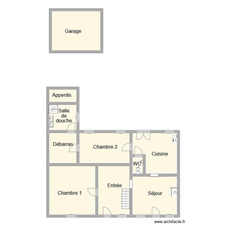 picar rdc. Plan de 0 pièce et 0 m2