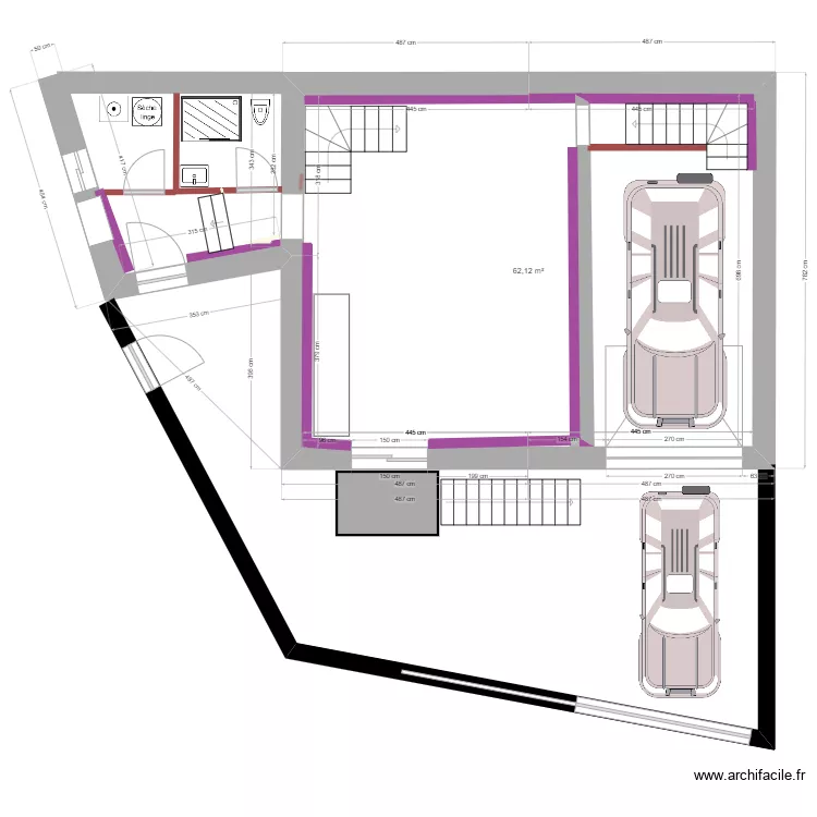 Escalier cave avec balcon. Plan de Escalier cave avec balcon. Plan de