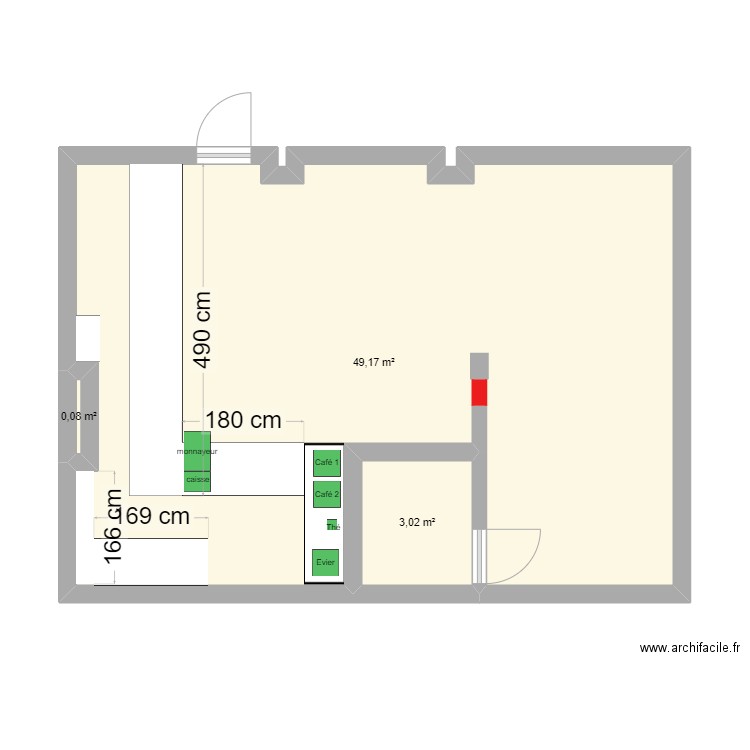 boutique. Plan de 0 pièce et 0 m2