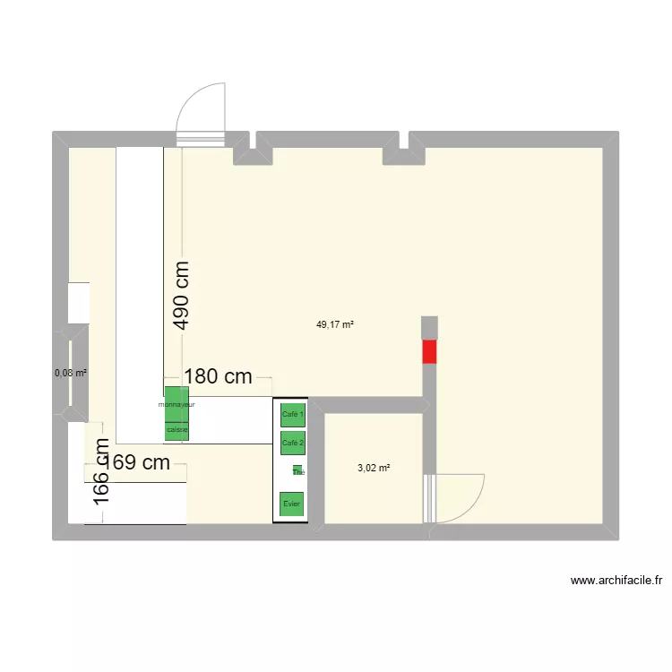 boutique. Plan de 