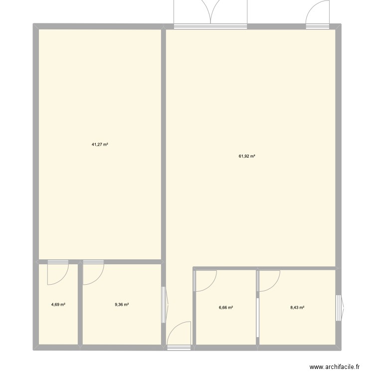 Arnaud BOULOGNE KHANOTT. Plan de 6 pièces et 132 m2