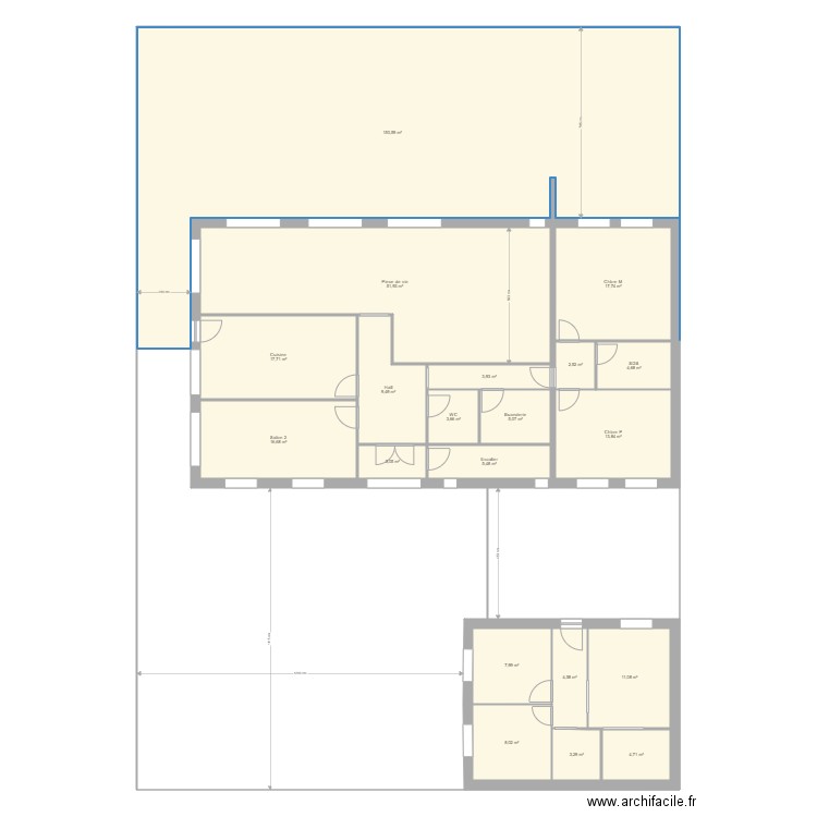 VErpillere . Plan de 20 pièces et 346 m2