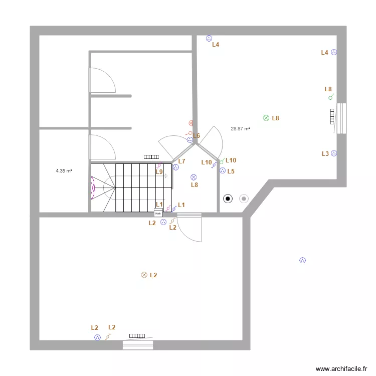 Etage Electricité. Plan de Etage Electricité. Plan de