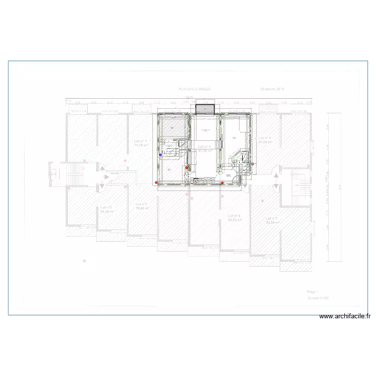 lot 5 cotes. Plan de 