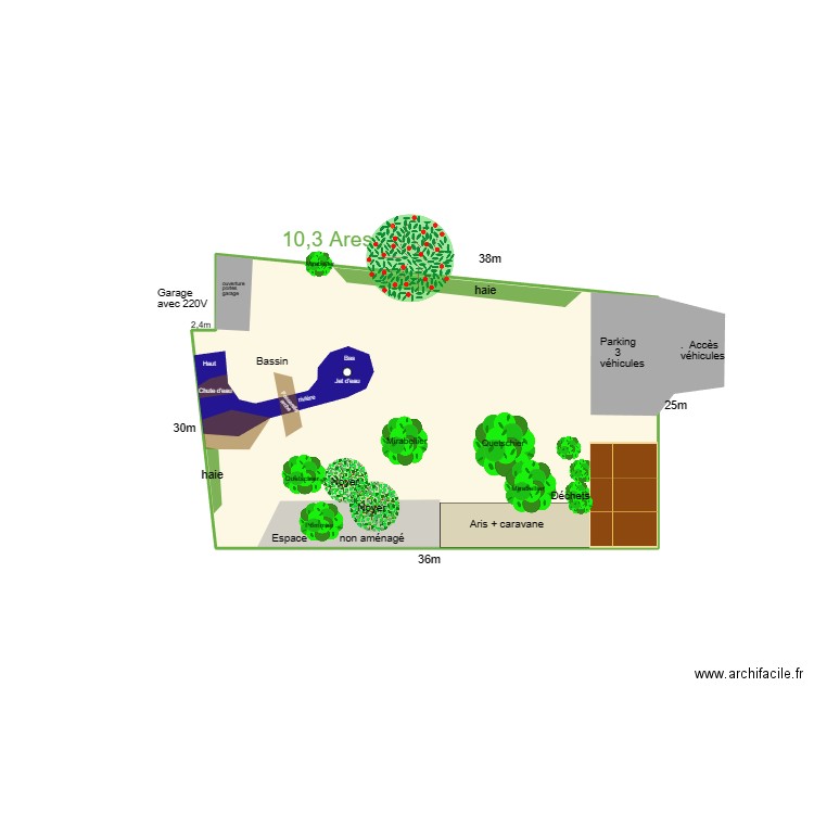  Projet verger Emilie 01. Plan de 1 pièce et 16 m2