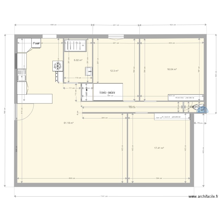 le TEICH existant. Plan de 0 pièce et 0 m2