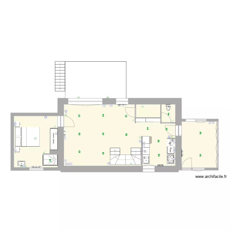Maison Locatif Sorbiers  V6. Plan de 