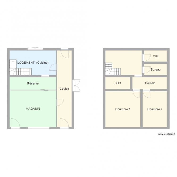  BOULANGERIE Logement. Plan de 0 pièce et 0 m2