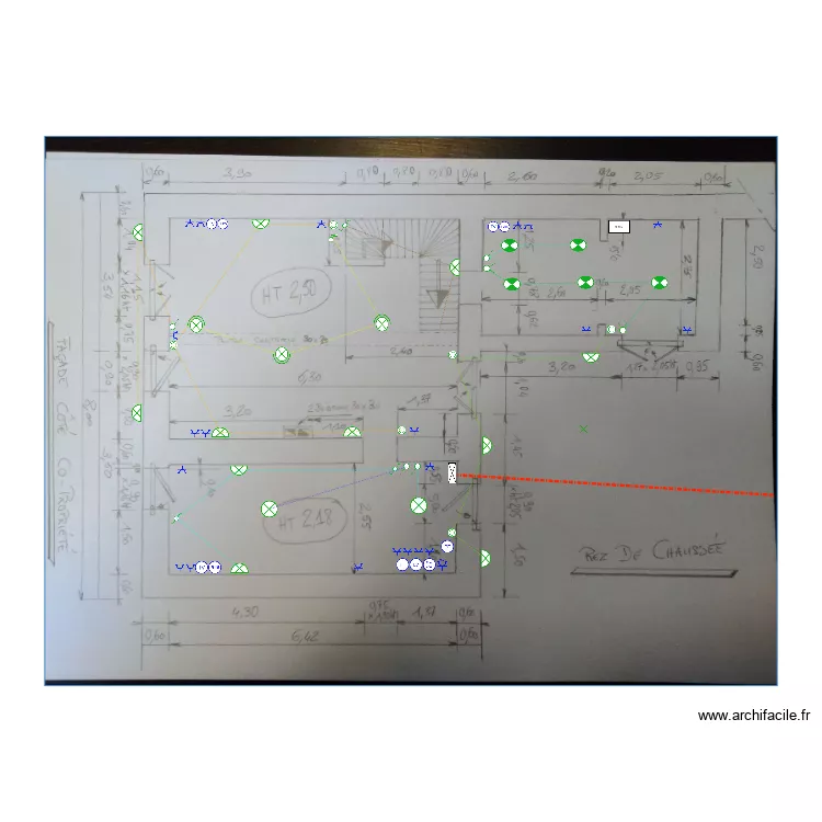 RDC maison 77. Plan de 