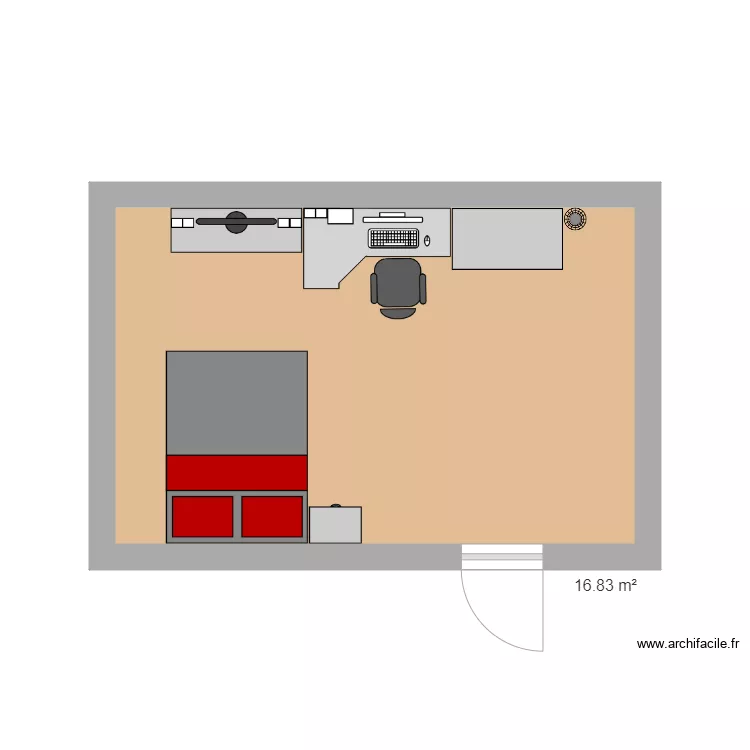chambre. Plan de chambre. Plan de
