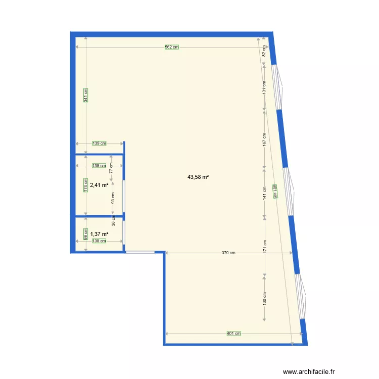 appartement rte Lod&egrave;ve blank. Plan de 
