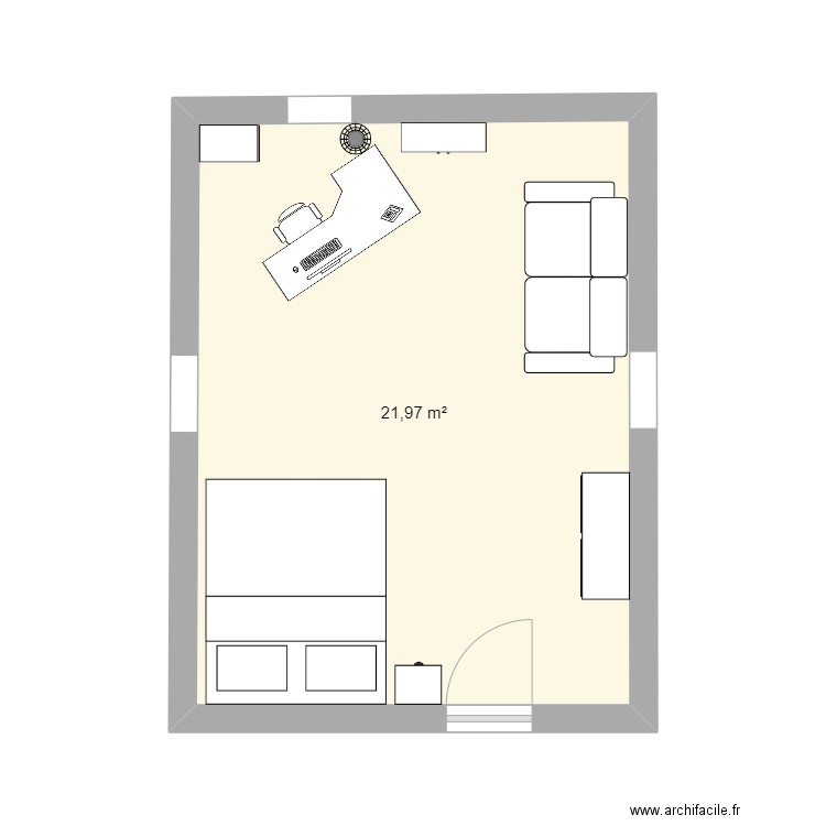 Nouvelle chambre Valentine juillet 2022. Plan de 0 pièce et 0 m2
