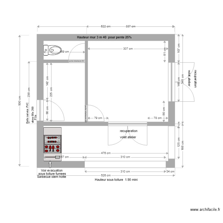 Abri jardin structure  . Plan de 0 pièce et 0 m2