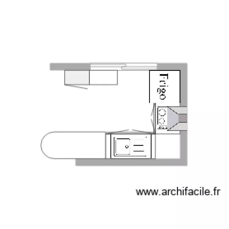 cuisine annex. Plan de 