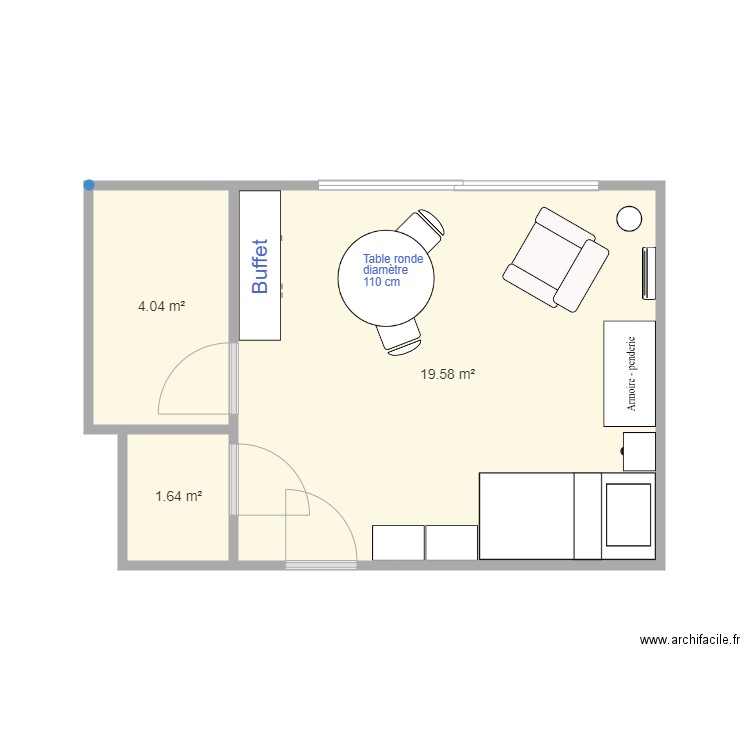 Studio Le Parc. Plan de 0 pièce et 0 m2