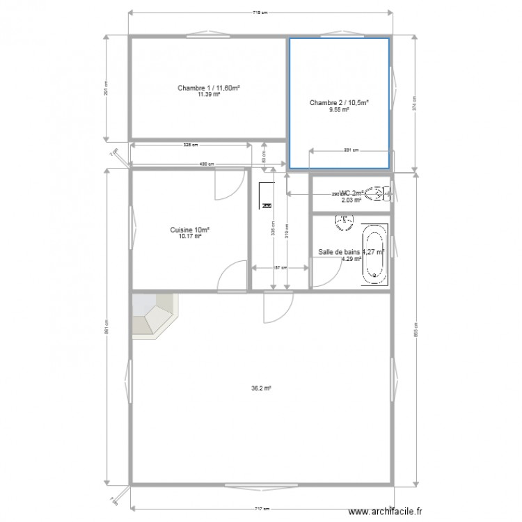 Royan existant V1. Plan de 0 pièce et 0 m2