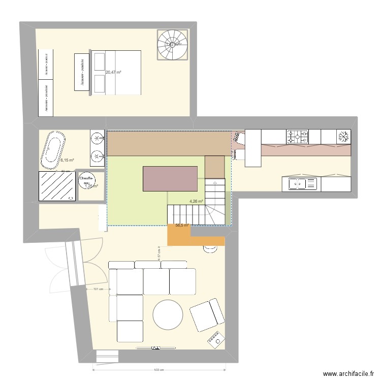 ESSAI SDB. Plan de 23 pièces et 398 m2