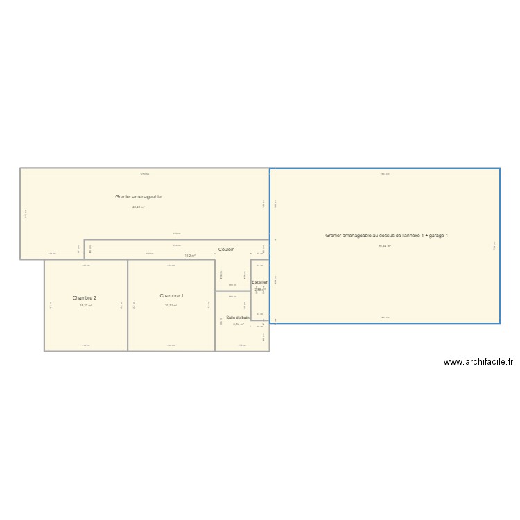 étage cambron. Plan de 7 pièces et 202 m2