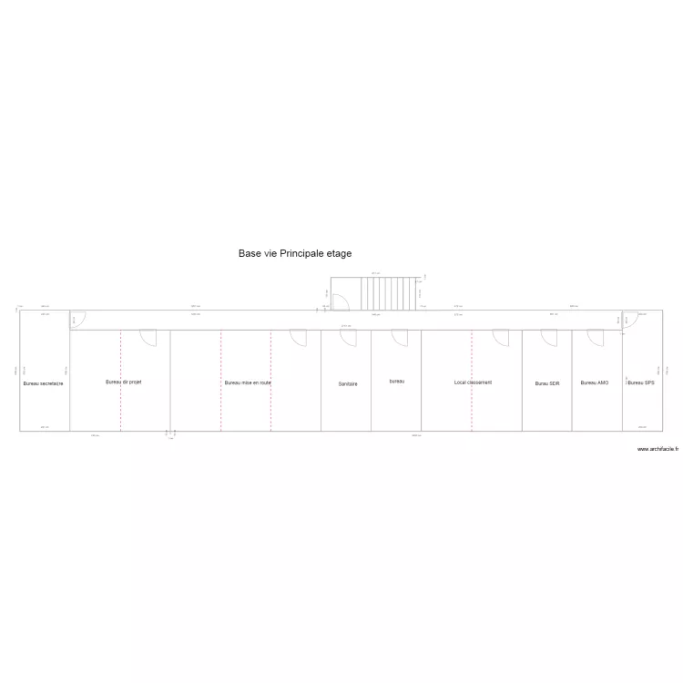 base vie principale &eacute;tage modifi&eacute;e. Plan de 