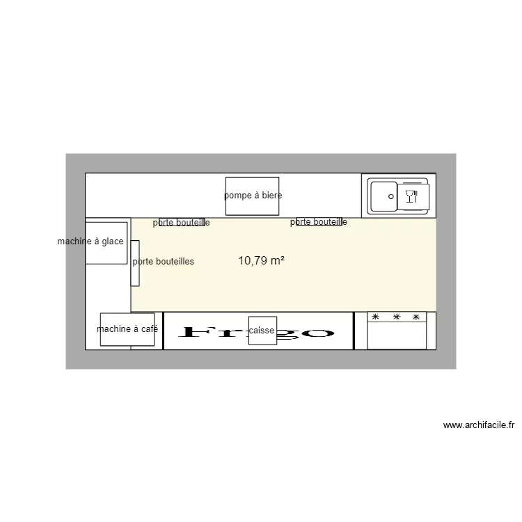 bar exterieur . Plan de 