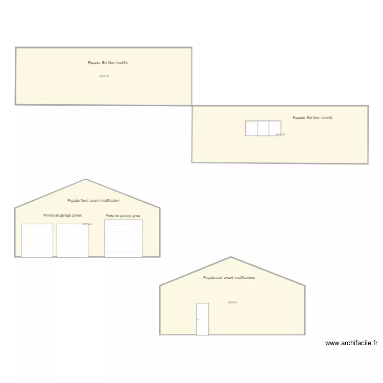 plans facades. Plan de 