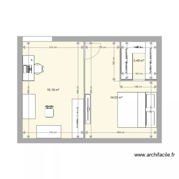 chambre Jung et Jeff 2. Plan de 