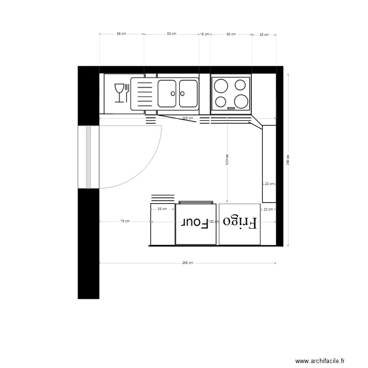 cuisine 3 Mélèzes 12 2 19. Plan de 0 pièce et 0 m2