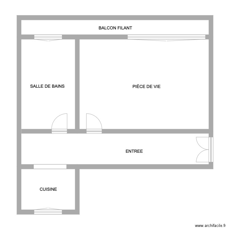 LPA5456858. Plan de 4 pièces et 86 m2