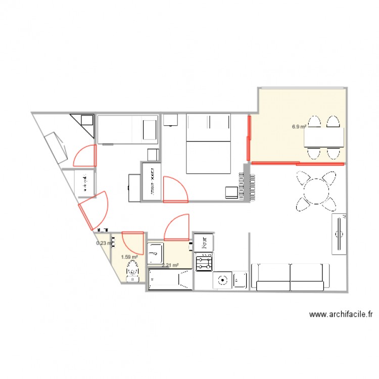 palavas version T3. Plan de 0 pièce et 0 m2